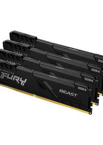 Память DDR4 4x4GB 2666MHz Kingston KF426C16BBK4/16 Fury Beast Black RTL Gaming PC4-21300 CL16 DIMM 288-pin 1.2В single rank с радиатором Ret