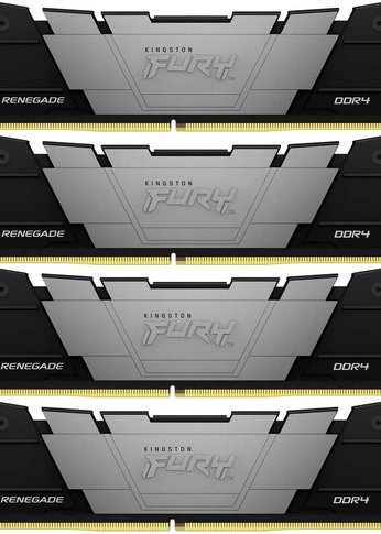 Память DDR4 4x8GB 3200MHz Kingston KF432C16RB2K4/32 Fury Renegade Black RTL Gaming PC4-25600 CL16 DIMM 288-pin 1.35В single rank с радиатором Ret