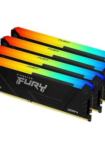 Память DDR4 4x8GB 3600MHz Kingston KF436C17BB2AK4/32 Fury Beast RGB RTL Gaming PC4-28800 CL17 DIMM 288-pin 1.35В kit single rank с радиатором Ret