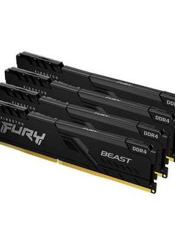 Память DDR4 4x8GB 3600MHz Kingston KF436C17BBK4/32 Fury Beast Black RTL Gaming PC4-28800 CL17 DIMM 288-pin 1.35В kit single rank с радиатором Ret