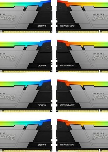 Память DDR4 8x32Gb 3200MHz Kingston KF432C16RB2AK4/32 FURY Renegade RGB PC4-25600 288-pin
