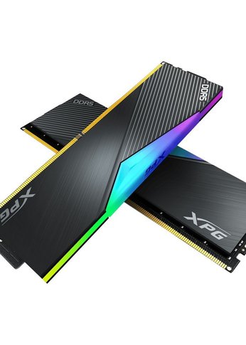 Память DDR5 2x16Gb 7200Mhz A-Data Радиатор Множитель частоты шины 34 1.45 В RGB черный
