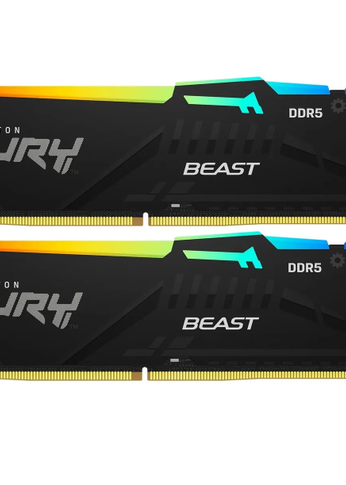 Память DDR5 2x32Gb 6000Mhz Kingston KF560C30BBEAK2-64 FURY Beast Black RGB EXPO PC5-48000 CL30 288-pin