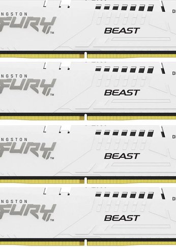Память DDR5 4x16GB 6000MHz Kingston KF560C40BWK4-64 FURY Beast White XMP PC5-48000 CL40 288-pin