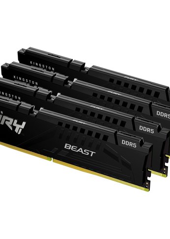 Память DDR5 4x32GB 5200MHz Kingston KF552C40BBK4-128 FURY Beast Black XMP PC5-41600 CL40 288-pin