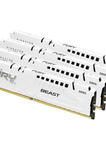 Память DDR5 4x32GB 5200MHz Kingston KF552C40BWK4-128 FURY Beast White XMP PC5-41600 CL40 288-pin