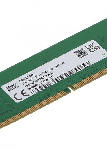 Память DDR5 8Gb 4800MHz Hynix HMCG66MEBUA081N OEM PC5-38400 CL40 288-pin 1.1В single rank OEM