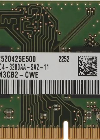 Память Samsung DDR4 16GB UNB SODIMM 3200 1Rx8, 1.2V M471A2G43CB2-CWE