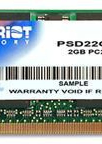 Память SO-DIMM DDR2 2Gb 800MHz Patriot PSD22G8002S RTL PC2-6400 CL6 200-pin 1.8В dual rank Ret