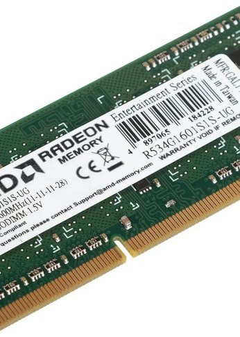 Память SO-DIMM DDR3 4Gb 1600MHz AMD R534G1601S1S-UG RTL PC3-12800 CL11 204-pin 1.5В Ret