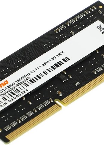 Память SO-DIMM DDR3L 4Gb 1600MHz Digma DGMAS31600004S RTL PC3-12800 CL11 204-pin 1.35В single rank Ret