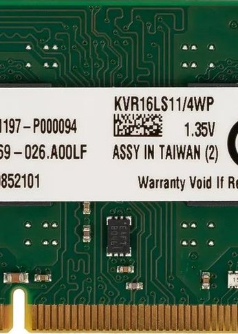 Память SO-DIMM DDR3L 4Gb 1600MHz Kingston KVR16LS11/4WP VALUERAM RTL PC3-12800 CL11 204-pin 1.35В single rank Ret