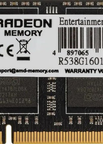 Память SO-DIMM DDR3L 8Gb 1600MHz AMD R538G1601S2SL-U RTL PC3-12800 CL11 204-pin 1.35В Ret