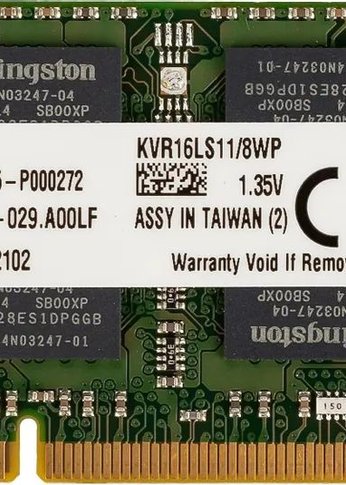Память SO-DIMM DDR3L 8Gb 1600MHz Kingston KVR16LS11/8WP VALUERAM RTL PC3-12800 CL11 204-pin 1.35В dual rank Ret