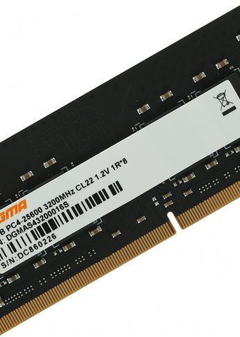 Память SO-DIMM DDR4 16Gb 3200MHz Digma DGMAS43200016S RTL PC4-25600 CL22 260-pin 1.2В single rank