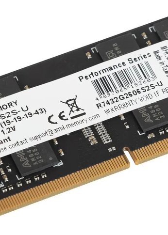 Память SO-DIMM DDR4 32Gb 2666MHz AMD R7432G2606S2S-U Radeon R7 Performance Series RTL PC4-21300 CL19 260-pin 1.2В Ret