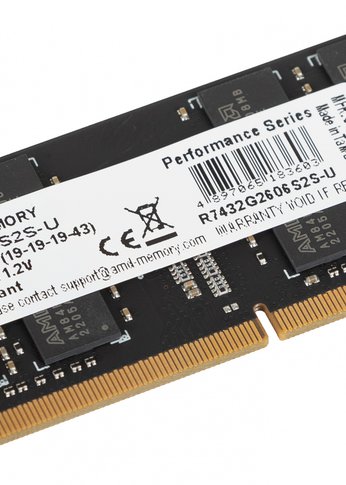 Память SO-DIMM DDR4 32Gb 2666MHz AMD R7432G2606S2S-U Radeon R7 Performance Series RTL PC4-21300 CL19 260-pin 1.2В Ret