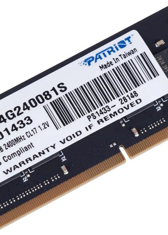 Память SO-DIMM DDR4 4Gb 2400MHz Patriot PSD44G240081S Signature RTL PC4-19200 CL17 260-pin 1.2В single rank Ret