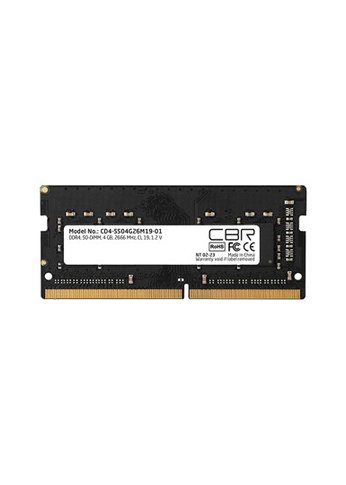 Память SO-DIMM DDR4 4GB 2666MHz CBR CD4-SS04G26M19-01 PC4-21300, CL19, 1.2V