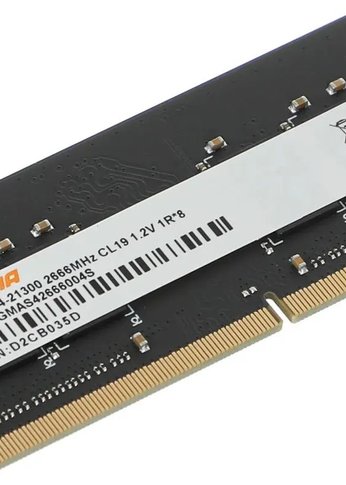 Память SO-DIMM DDR4 4Gb 2666MHz Digma DGMAS42666004S RTL PC4-21300 CL19 260-pin 1.2В single rank Ret