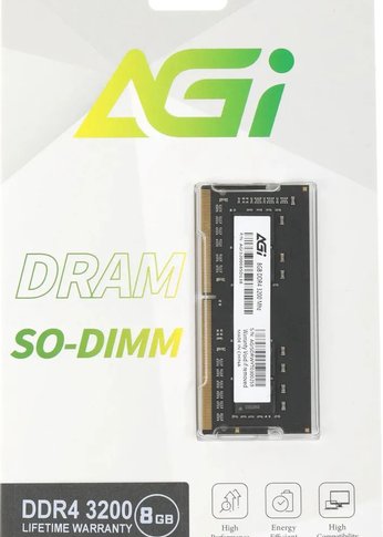 Память SO-DIMM DDR4 8Gb 3200MHz AGi AGI320008SD138 SD138 RTL PC4-25600 260-pin Ret