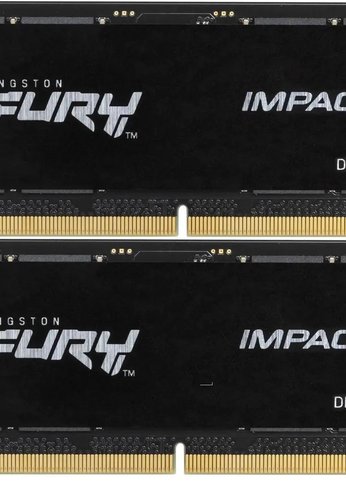 Память SO-DIMM DDR5 2x32GB 4800MHz Kingston KF548S38IBK2-64 FURY Impact PnP PC5-38400 CL38 262-pin