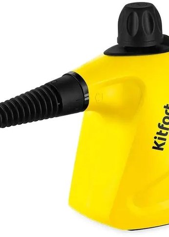 Пароочиститель ручной Kitfort КТ-9138-3 1050Вт черный/желтый