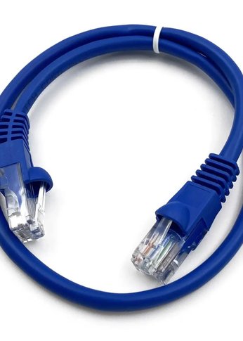 Патч-корд Buro UTP 4 пары cat5E CCA molded 0.5м голубой RJ-45 (m)-RJ-45 (m)