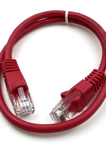 Патч-корд Buro UTP 4 пары cat5E CCA molded 0.5м красный RJ-45 (m)-RJ-45 (m)