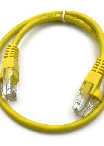 Патч-корд Buro UTP 4 пары cat5E CCA molded 0.5м желтый RJ-45 (m)-RJ-45 (m)