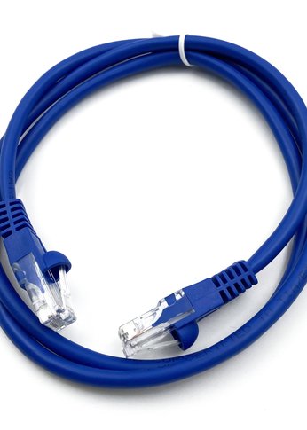 Патч-корд Buro UTP 4 пары cat5E CCA molded 1м голубой RJ-45 (m)-RJ-45 (m)