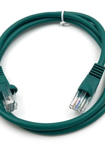 Патч-корд Buro UTP 4 пары cat5E CCA molded 1м зеленый RJ-45 (m)-RJ-45 (m)