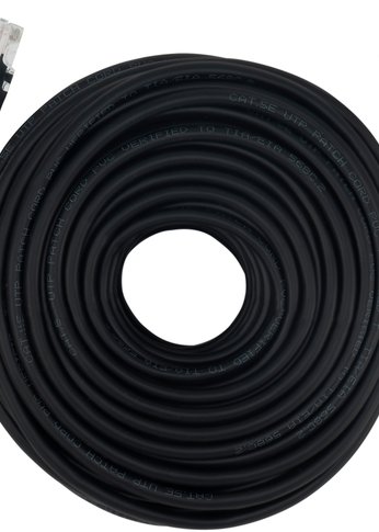 Патч-корд Buro UTP 4 пары cat5E CCA molded 25м черный RJ-45 (m)-RJ-45 (m)