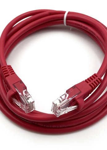 Патч-корд Buro UTP 4 пары cat5E CCA molded 2м красный RJ-45 (m)-RJ-45 (m)
