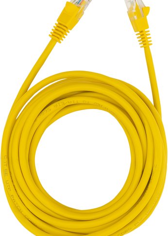 Патч-корд Buro UTP 4 пары cat5E CCA molded 5м желтый RJ-45 (m)-RJ-45 (m)