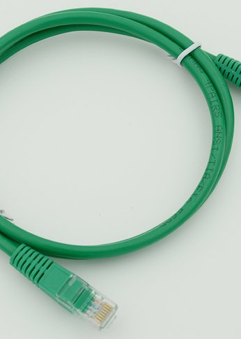 Патч-корд cat5E molded 1м зеленый RJ-45 (m)-RJ-45 (m)