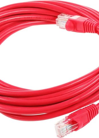 Патч-корд cat5E molded 5м красный RJ-45 (m)-RJ-45 (m)