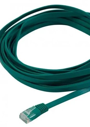 Патч-корд Flat cat5E molded 5м зеленый RJ-45 (m)-RJ-45 (m)