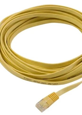 Патч-корд Flat cat5E molded 7.5м желтый RJ-45 (m)-RJ-45 (m)