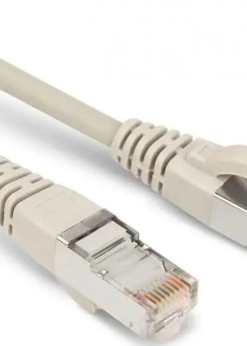 Патч-корд Hyperline PC-LPM-STP-RJ45-RJ45-C5e-10M-LSZH-GY F/UTP общий экран RJ-45<>RJ-45 кат.5E 10м серый LSZH