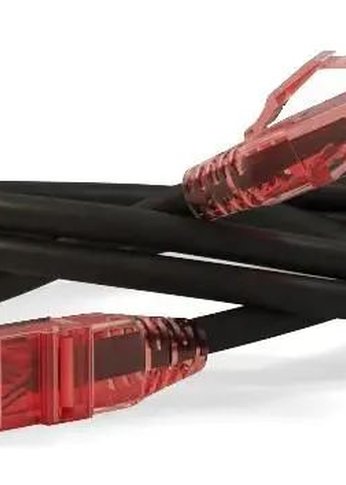 Патч-корд Hyperline PC-LPM-UTP-RJ45-RJ45-C5e-1M-LSZH-BK UTP RJ-45<>RJ-45 кат.5E 1м черный LSZH (уп.:1шт) 24AWG