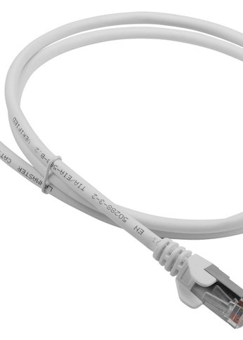 Патч-корд Lanmaster LAN-PC45/S5E-1.0-WH FTP RJ-45 вил.-вилка RJ-45 кат.5E 1м белый LSZH (уп.:1шт)