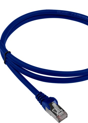 Патч-корд Lanmaster LAN-PC45/S6-0.5-BL FTP RJ-45 вил.-вилка RJ-45 кат.6 0.5м синий LSZH (уп.:1шт)