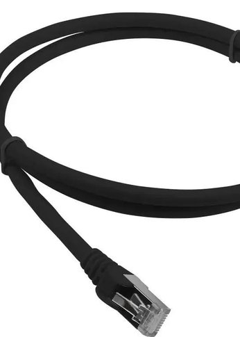 Патч-корд Lanmaster LAN-PC45/S6A-1.0-BK FTP RJ-45 вил.-вилка RJ-45 кат.6A 1м черный LSZH (уп.:1шт)