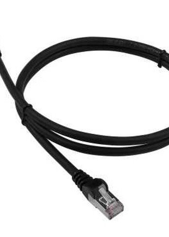 Патч-корд Lanmaster LAN-PC45/S6A-1.0-BK FTP RJ-45 вил.-вилка RJ-45 кат.6A 1м черный LSZH (уп.:1шт)