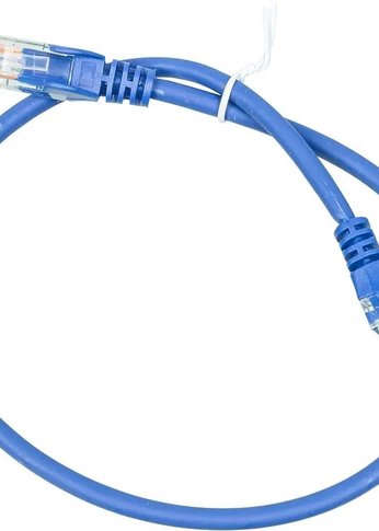 Патч-корд Lanmaster LAN-PC45/U5E-0.5-BL UTP RJ-45 вил.-вилка RJ-45 кат.5E 0.5м синий LSZH (уп.:1шт)