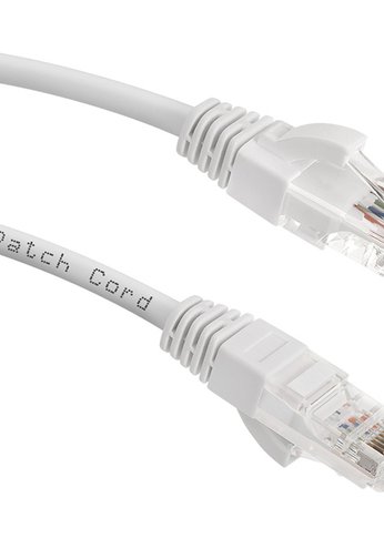 Патч-корд Lanmaster LAN-PC45/U5E-5.0-WH UTP RJ-45 вил.-вилка RJ-45 кат.5E 5м белый LSZH (уп.:1шт)