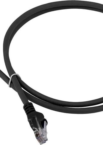 Патч-корд Lanmaster LAN-PC45/U6-1.0-BK UTP RJ-45 вил.-вилка RJ-45 кат.6 1м черный LSZH (уп.:1шт)