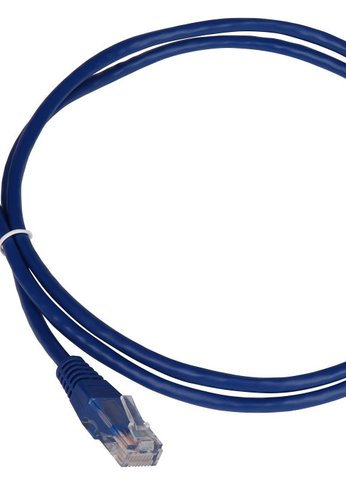 Патч-корд Lanmaster TWT-45-45-0.5-BL UTP RJ-45 вил.-вилка RJ-45 кат.5E 0.5м синий ПВХ (уп.:1шт)