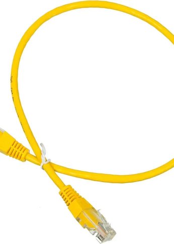 Патч-корд Lanmaster TWT-45-45-0.5-YL UTP RJ-45 вил.-вилка RJ-45 кат.5E 0.5м желтый ПВХ (уп.:1шт)